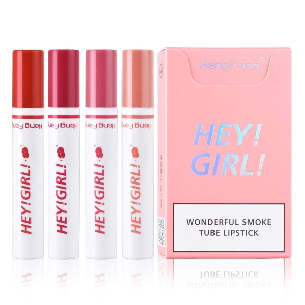 4-in-1 Trending Lipstick Set | Cigarette Shaped Matte Lipsticks & Long-Lasting & Non-Sticky