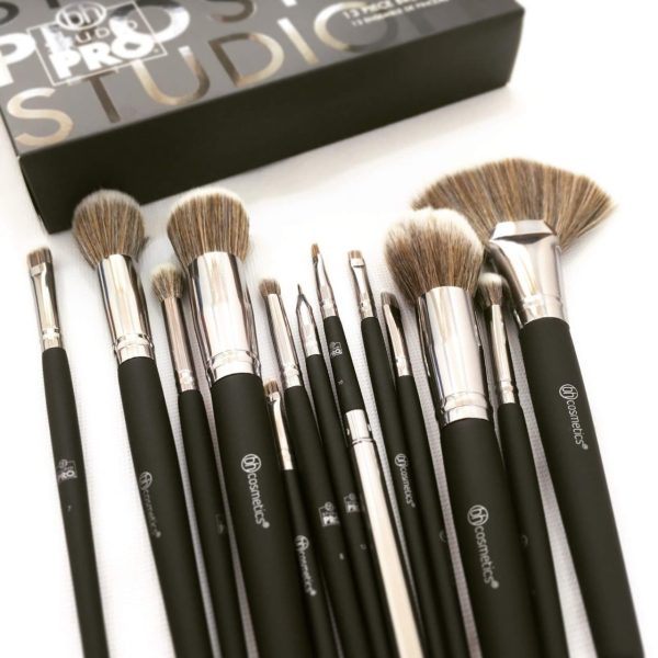 BH Cosmetics Studio Pro 13-Piece Professional Makeup Brush Set | Essential Face & Eye Brushes with Case