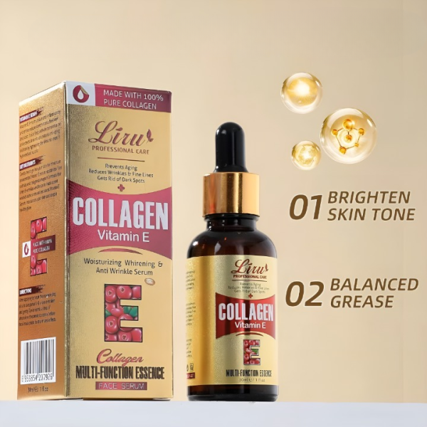 Liru Collagen & Vitamin E Face Serum | Anti-Aging, Anti-Wrinkle, Whitening & Moisturizing Essence (30ml)
